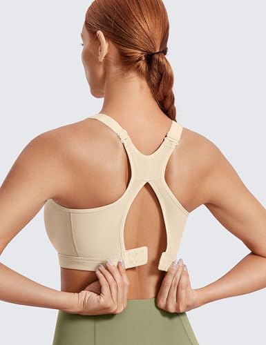 Image of SYROKAN Full Coverage Plus Size Sports Bras for Women | Racerback, Wireless, Removable Paddeds, Cooling Keyhole Back, High Support, Running Bra, Workout