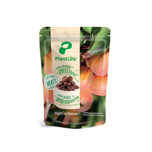 PlantLife Rodajas de albaricoque BÍO 1kg – albaricoques naturales – crudos – sin hueso y secados al sol - 100% reciclable