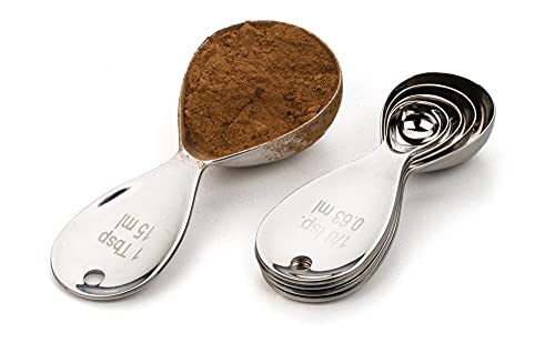RSVP International Endurance (MOD-S) Oval Measuring Spoons, Stainless Steel