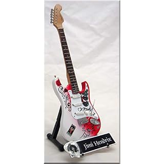 JIMI HENDRIX Guitare Miniature avec médiator Monterey Pop - Les Beatles, Paul McCartney, John Lennon, RIngo Starr, George Harrison