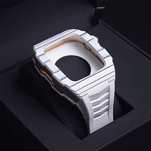 Kit modification Apple Watch 7 45 mm boîtier carbone bracelet caoutchouc