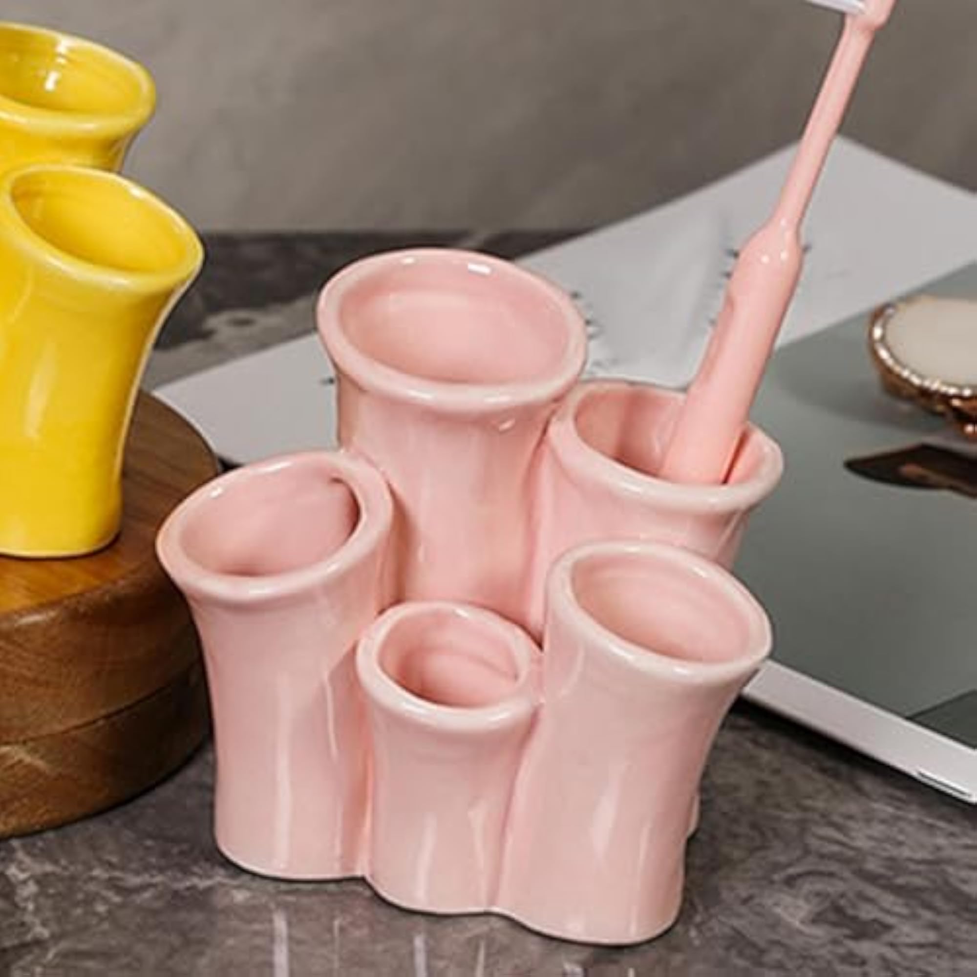 Ceramic Multifunctional Organizer, Easy Cleaning for Dormitory