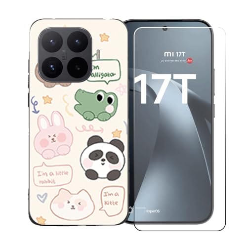 BMPNLSZ �K�p Xiaomi 17T+HD�����K���X�ɓK�����ėpTPU�ی�J�o�[�A�V���J�Q���V�F���o���p�[�ی�o�b�N�V�F��-�K�p Xiaomi 17T�ɓK����9�d�x�X�N���b�`�h�~�X�N���[���ی�J�o�[ LLM47