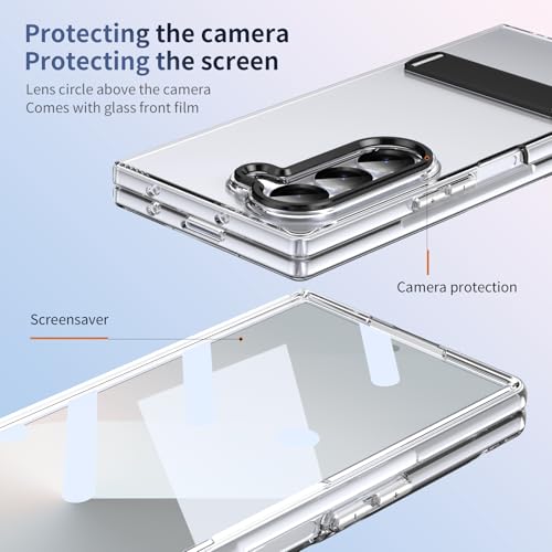 Coque Samsung Galaxy Z Fold 6 antichoc transparente étui robuste avec support - 7
