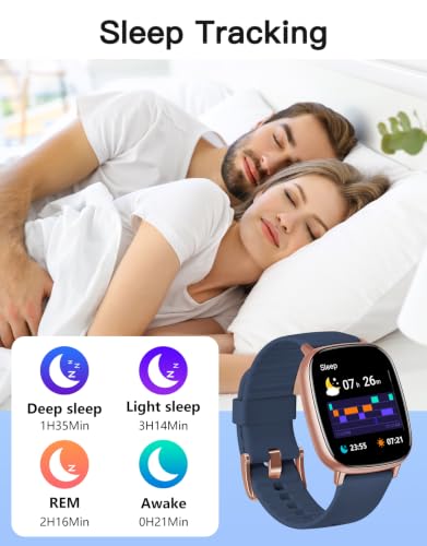 Image of Smart Watches for Men Women with GPS Built-in, Answer /Make Calls, 1.95 inch Smartwatch for iPhone /Android Phones, Fitness Watch with Heart Rate /Sleep Monitor 100+ Sports Modes IP68 Waterproof (Blue)