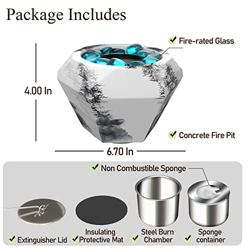 Coobest Tabletop Fire Pit, Small Table Top Firepit, Smokeless Fire Pit Bowl For Table, Tabletop Fire Pit Bowl For Smores Maker, Garden Mini Fire Pit For Table, Indoor Outdoor Balcony Fireplace Decor #TOP5