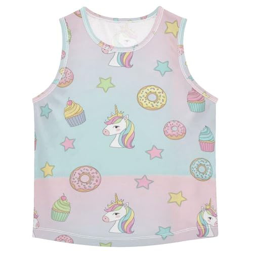 J JOYSAY Unicorn Donut Star Boys Tank Top Sleeveless Muscle Shirts Quick Dry Workout Active Sport Kids T-Shirts 3-15T