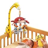 1. 【Éclairage et musique】Ce mobile musical pour lit bébé peut projeter 4 couleurs différentes d'étoiles, peut également jouer 12 musiques de sommeil, 12 sons de la nature, 12 musiques de piano, rejeter la fatigue du bébé après la journée, car le sommeil de bébé fournit un environnement apaisant pour entrer dans un pays de rêve de conte de fées.