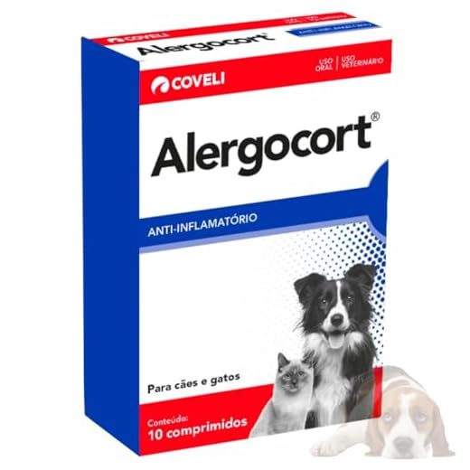 Alergocort Anti-Inflamatório para Cães e Gatos, 10 Comprimidos de 200mg