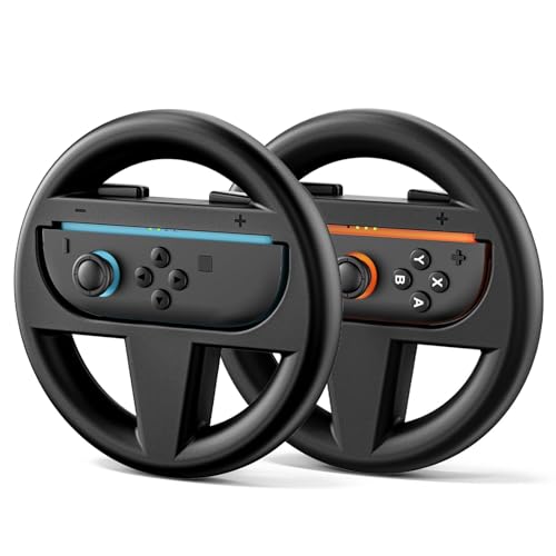 Switch 2 Joy-con�p �X�e�A�����O�z�C�[�� �X�C�b�` 2�p ���[�V���O�z�C�[�� �W���C�R���A�^�b�`�����g �}���I���[�V���O�Ή����[�V���O�z�C�[�� �A�N�Z�T���[ �u���b�N 1 �y�A XPT013-AC25