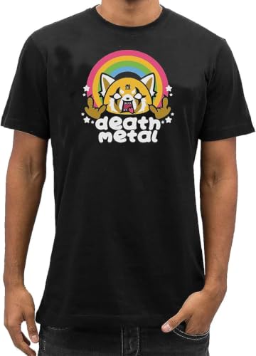 Image of POJ64FF Death Metal Aggretsuko Men's Funny T-Shirt(X-Large)