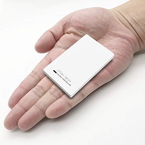 Dual USB Output Super Slim Power Bank Ultra Thin, 3000mAh Portable Charger Mini External Phone Battery Pack Small Dual Outlet, Emergency Phone Power Backup (White)