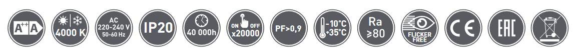 GTV lighting Foco LED X-Line para sistemas de riel, 15 W, 1094 lm, CA 220-240 V, 50/60 Hz, ángulo de haz de 60*, IP2