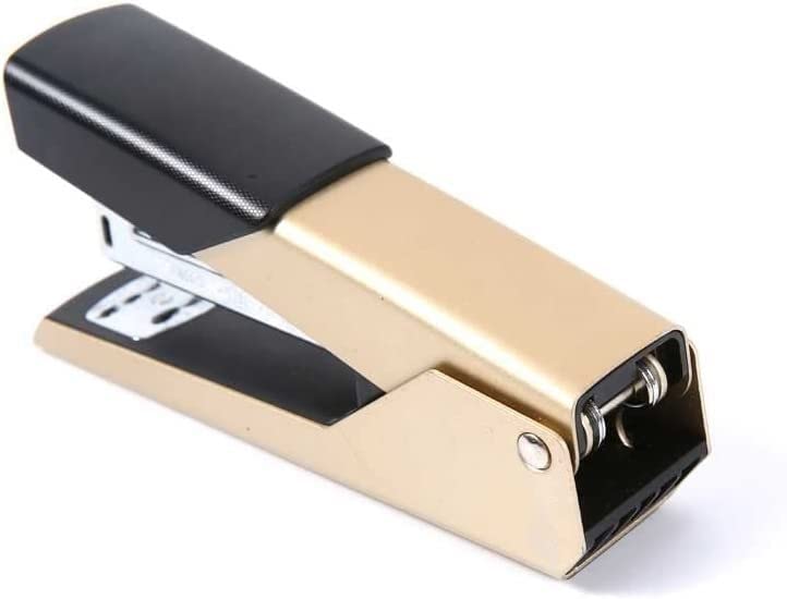 Hefter Doppelbindung 24/6 Hefter Papierhefter Hefter Bürobedarf Schreibwaren (Color : Gold)