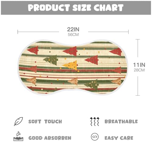 2 Pack Baby Burp Cloths, Soft Absorbent Burping Cloths for Babies, Cotton Milk Spit Up Rags, Large Size for Newborns, Baby Boys and Girls (Whimsical Holiday Print)4