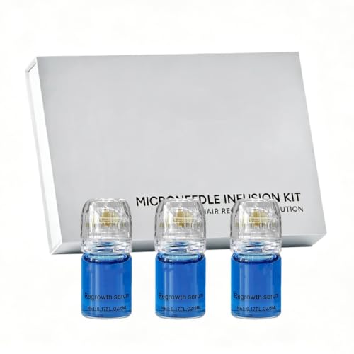 Micro Infusion Hair Renewal Kit,Hair Serum with Hyaluronic Acid, Peptide & Botanical Serum Ampoules,For Thinning or Fine,Thicker & Fuller-Looking