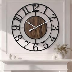 Tixmtry Large Metal Wall Clock, 30 Inch Retro Decorative Silent, Non Ticking, Battery Operated Tixmtry Large Metal Wall Clock, 30 Inch Retro Decorative Silent, Non Ticking, Battery Operated item