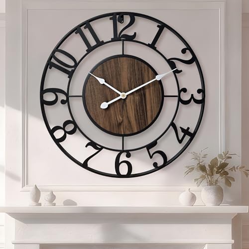 Tixmtry 20 Inch Metal Wall Clock