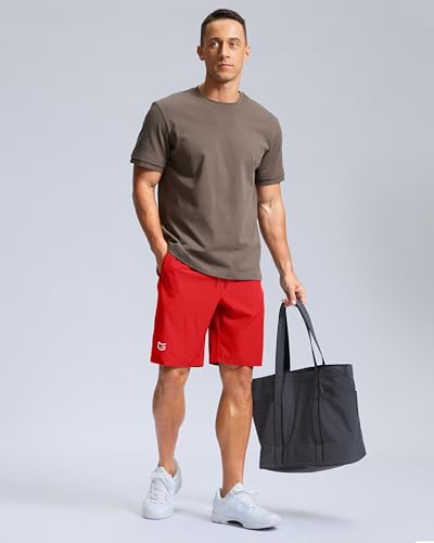 Image of G Gradual Men's Athletic Running Shorts with Zipper Pockets Quick Dry 7 inch / 5 inch / 9 inch Workout Gym Shorts for Basketball Hiking