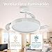 Imagen de Ventilador de Techo 72W con aspas plegables con luz Led