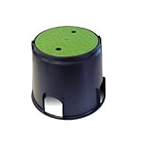 Base 30cm. Rc-Junter ARQ 2R, Arqueta de Riego Circular Mediana, Negro