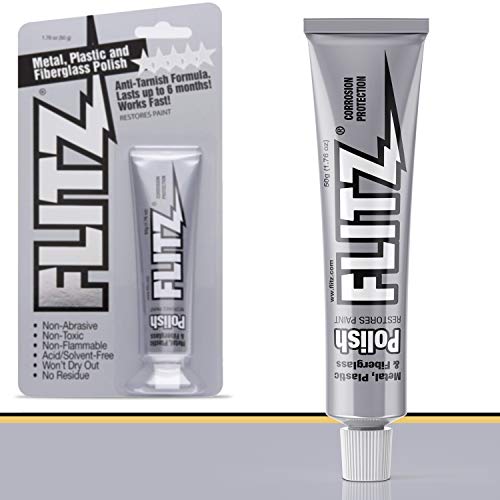 Flitz Multi-Purpose Polish and Cleaner Paste for Metal, Plastic, Fiberglass, Aluminum, Jewelry, Sterling Silver: Great for Headlight Restoration + Rust Remover, Made in the USA, 6 Pack