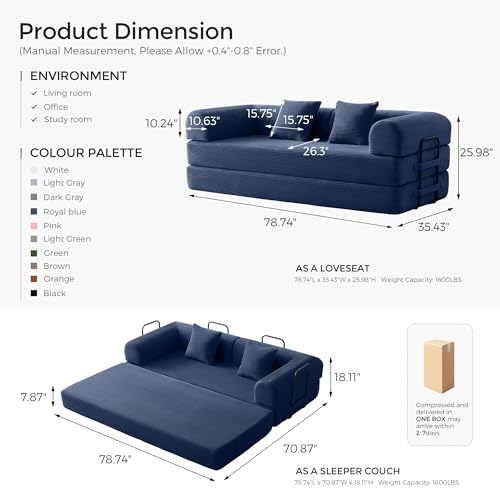 Catálogo de Sofa Cama Azul los más solicitados. 8 Imagen adicional