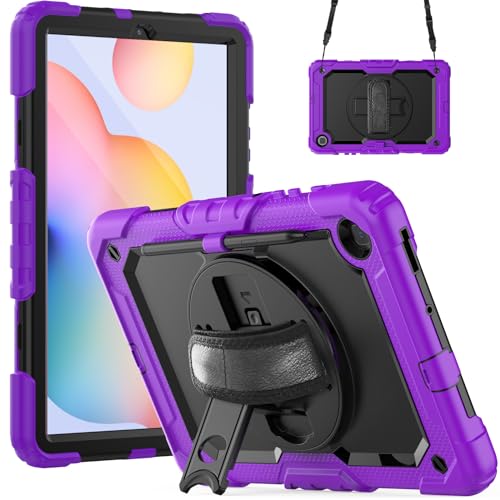 Funda Samsung Galaxy Tab S6 Lite giratoria morada para llevar tu tablet clase o viajes