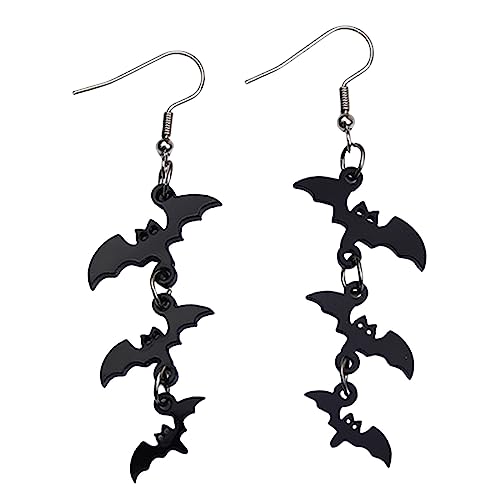 Hallowmas - Pendientes de tuerca de plata para mujer, 1 par de pendientes de tuerca para mujer, joyería para estudiantes, talla única, Acrílico