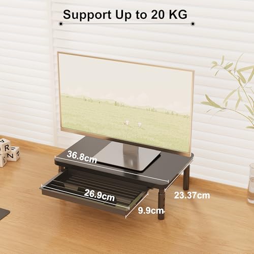 Support de moniteur ETHU à longueur et angle réglables avec tiroir