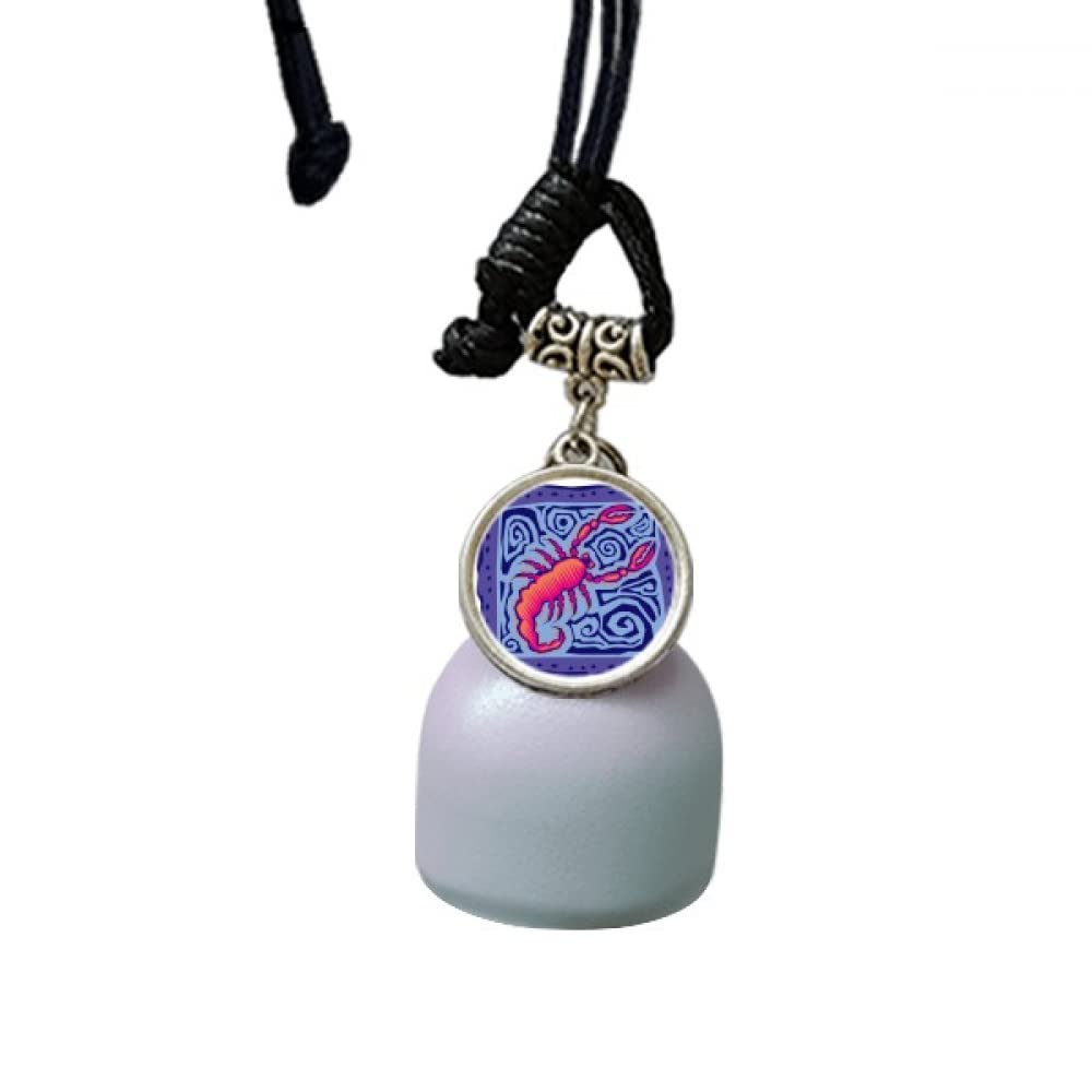Grabado timbres de viento Escorpio campana colgante coche adorno zodiacal amuleto