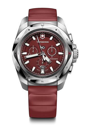 Victorinox I.N.O.X. Chrono, Large Red Dial 43 mm, 200m Water Resistant, 241986| Rubber Strap, Swiss Made Chronograph Watch (B092ZMC96D) Amazon Price History, Amazon Price Tracker