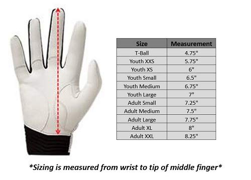 Mizuno Mvp Baseball Batting Gloves, Youth T-Ball, White/Pink #TOP3