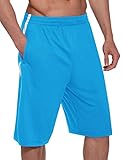 BALEAF Men's 11'' Athletic Basketball Shorts Long with Zipper Pockets Gym Shorts Lightweight Workout...