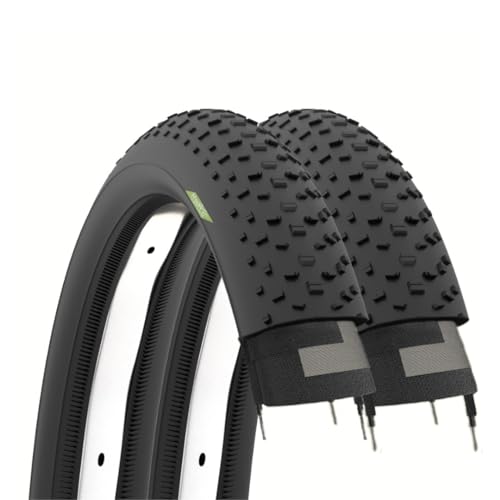 Ecovelò 2 26 x 4,0 (100-559) Bike neumáticos con Tacos para remolques de Bicicleta MTB Fat 2 Cubiertas, Adultos Unisex, Negro, 26