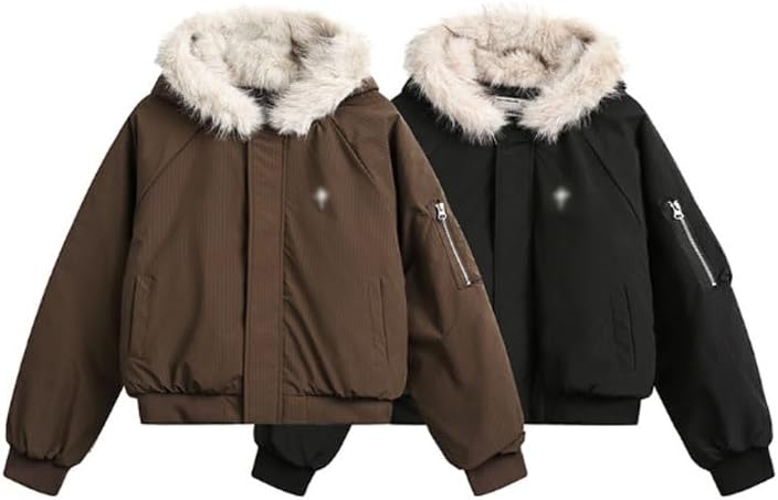 Outdoor Warm Short Cotton Padded Jacket with Retro Collar Thick Coat