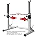 Wjie Barbell Stand Ajustable en Rack,Altura Regulable para Hacer Ejercicio MuscularSplit,Gimnasio Casero...