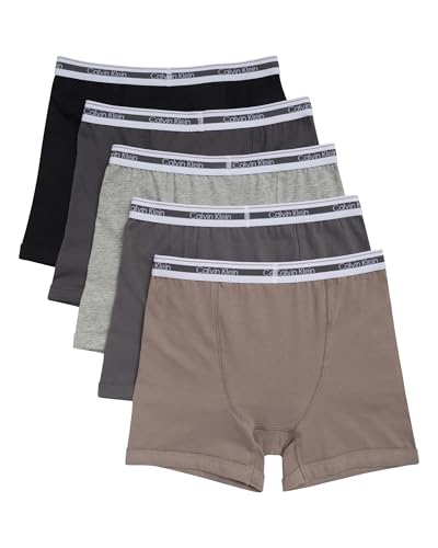 Image of Calvin Klein Kids Boys' Modern Cotton Boxer Brief Underwear 5-Pack