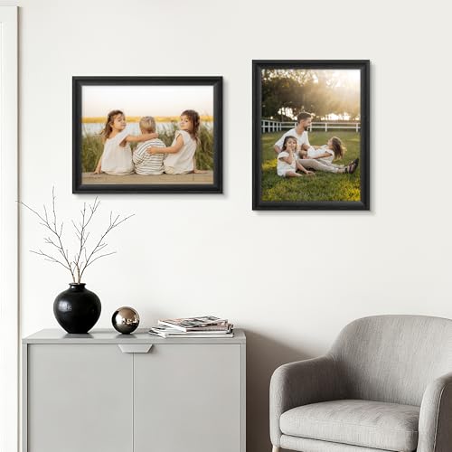 Image of 12x16 Frame Black, Thick Poster Frames 12 x 16 for Picture Gallery, Horizontal or Vertical Wall Decoration