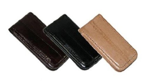 Large Size Eel Skin Magnetic Money Clip (Burgundy)2