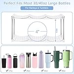 Stackable Water Bottle Organizer - Large Compartment Stanley Cup Holder, Water Bottle Holder for Stanley Tumbler 40oz, Tumbler Organizer Kitchen Pantry Organization and Storage, 4 Tier Storage Rack - Image 2