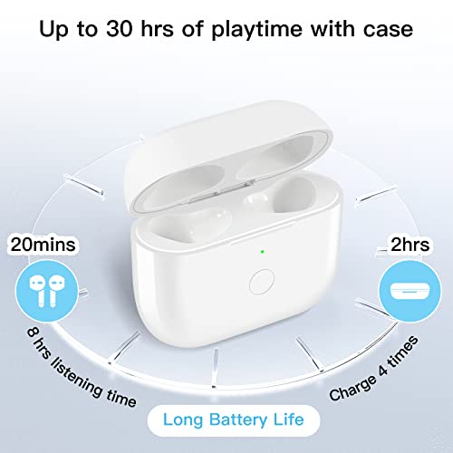 Wireless Charging Case Replacement Compatible With Airpods 3Rd Generation, Air Pods 3 Charger Case With Bluetooth Pairing Sync Button Without Earbuds, White #TOP3