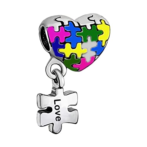 Abalorio de autismo esmaltado ideal para regalo de pulsera