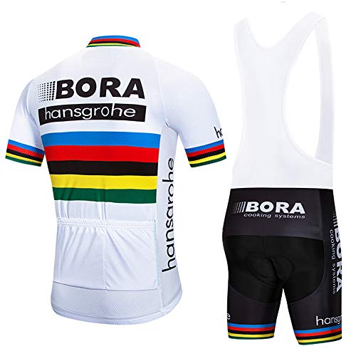 Cycling Jersey Bike Team World Champion Summer Bike Shirts Team Biking Clothing Bicycle Short Sleeves Jacket (White, Medium)…