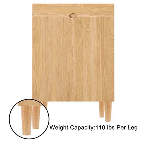 Wood Furniture Legs 6 Inch Straight, Sofa Legs Set Of 8, Replacement Legs For Couch, Cabinet, Table, Chair, Dresser, Bed, Ottoman #TOP2