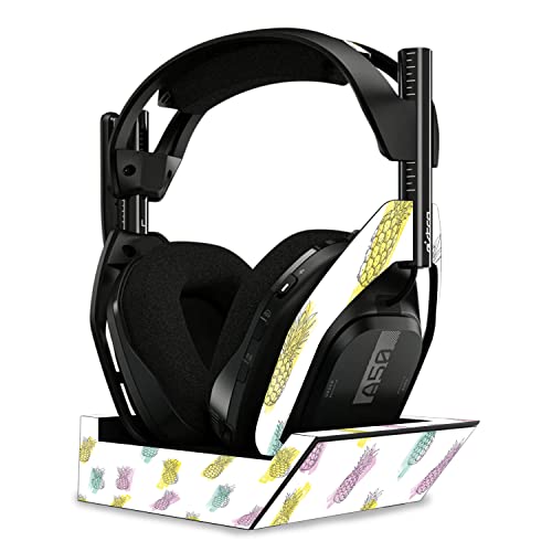 Image of MightySkins Glossy Glitter Skin Compatible with Astro A50 Wireless Headphones + Base Station (Gen 4) - Funky Pineapples | Protective, Durable High-Gloss Glitter Finish | Easy to Apply