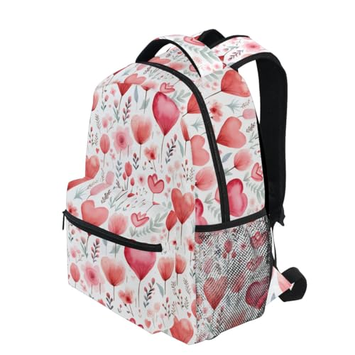 Sac à dos cœur avec fleur rose de taille S multicolore léger