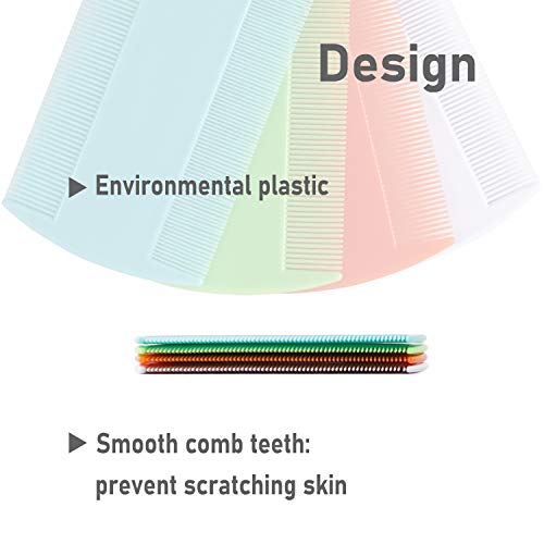 Flea Comb for Cats, 4 Pcs Lice Comb for Dogs, Double Sided Cat Comb for
