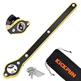 KickFun Auto Labor-Saving Jack Ratchet Wrench for Car Scissor Jack, 360°Swivel Tire Wheel Jack Lift Speed Handle Repaire Tool for Car/Vans/Travel/SUVs,Cross Head with Conver