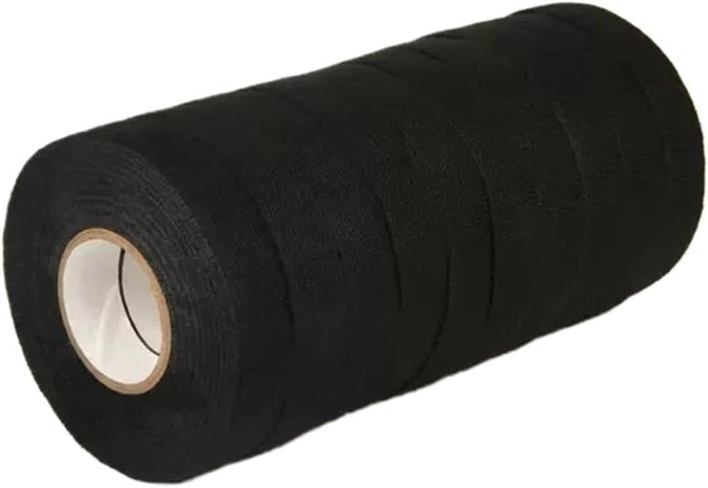 15M 9/15/19/25/32MM Heat-Resistant Adhesive Cloth Fabric Tape for Automotive Cable Tape Harness Wiring Loom Electrical Heat Tape(25MM-15Meter-1PCS)